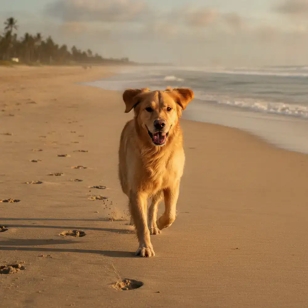 An active adult dog